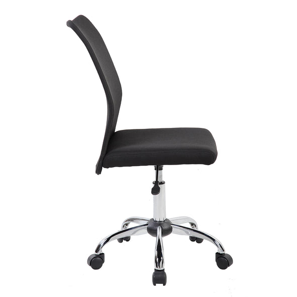 Techni Mobili Modern Armless Task Chair, Black