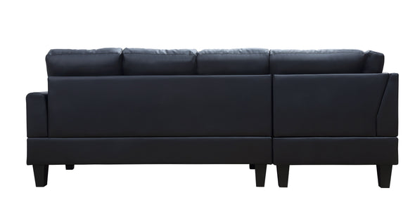 Jeimmur Sectional Sofa , Black PU 56465