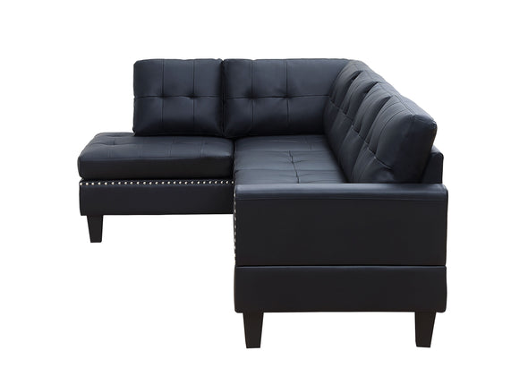 Jeimmur Sectional Sofa , Black PU 56465