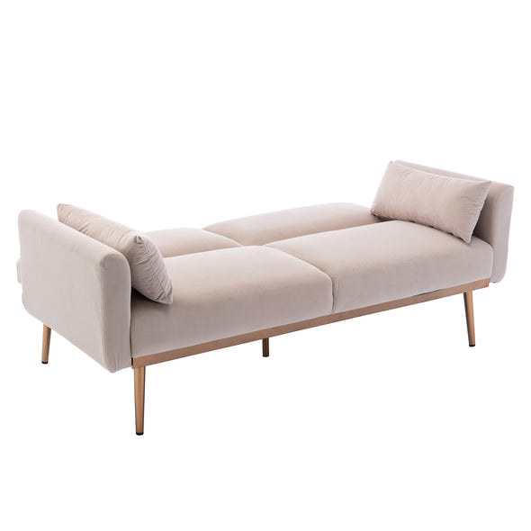 Velvet  Sofa , Accent sofa .loveseat sofa with  metal  feet