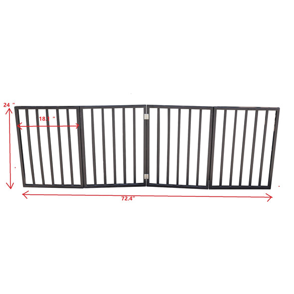 Pet Gate   Dog Gate for Doorways, Stairs or House   Freestanding, Foldingbrown,Arc Wooden