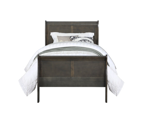 Louis Philippe Twin Bed in Dark Gray 26800T