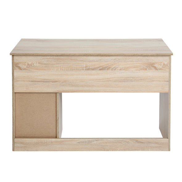 43.3 Wood Corner Writing Table with Shelf 3 Drawers Storage