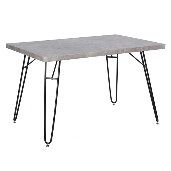 Dining Table, Kitchen Table for 4 People, 47.2  Rectangle Desk with Heavy Duty Solid Hairpin Legs, Cement