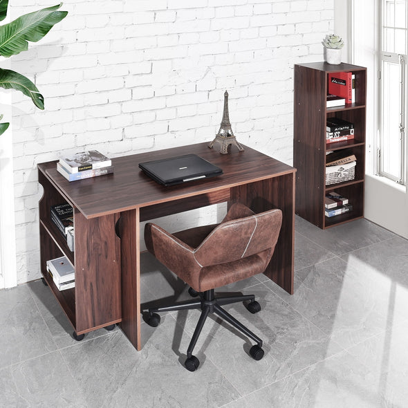 47.4& L Computer Desk with movable bookcase