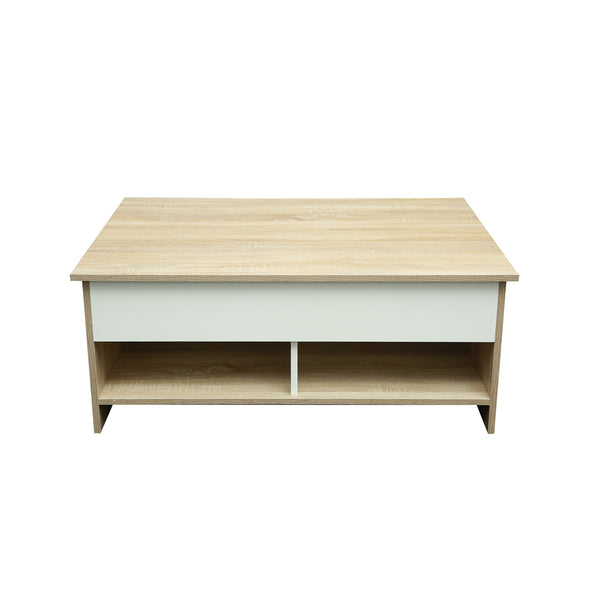 Lift Top Coffee Table w/Hidden Storage  2 Open Shelves for Living Room Reception Room Office