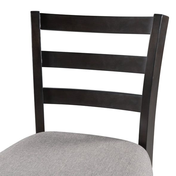 Set of 4 Wooden Counter Height Dining Chair with Padded Chairs, Espresso