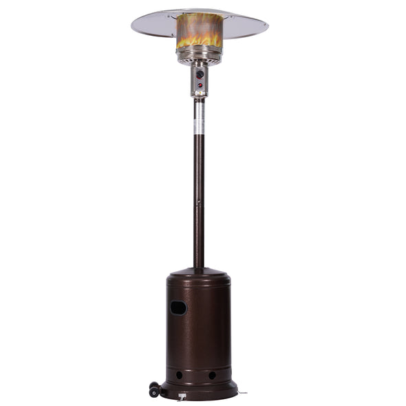 Outdoor Gas Heater,Portable Power Heater,88 Inches Tall Premium Standing Patio Heater,With Auto Shut Off And Simple Ignition System,Wheels And Base Reservoir