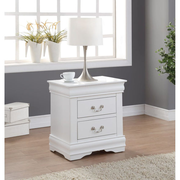 Louis Philippe Nightstand in White 23833