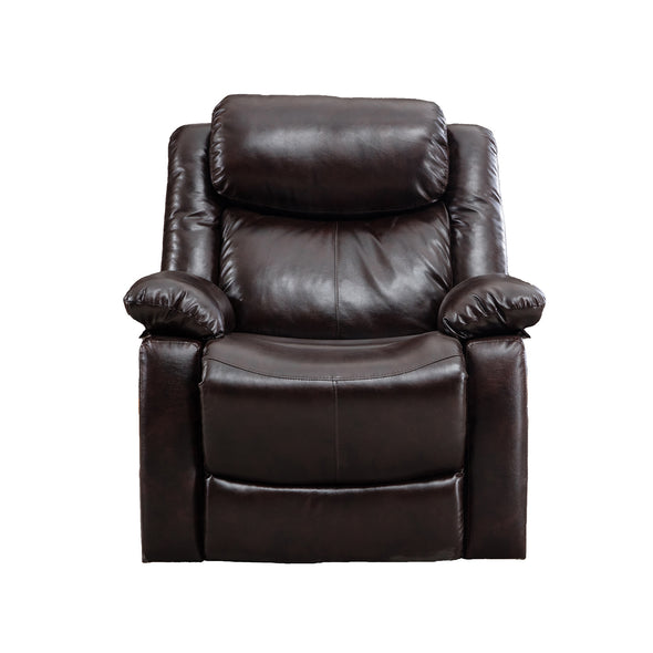 PU Leather Reclining Living Room Sofa Set, Manual Chair for Living Room （Recliner chair）