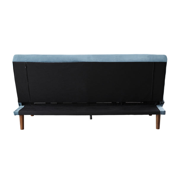 ACME Yolandi Adjustable Sofa  in Teal Velvet & Dark Walnut Finish 57202