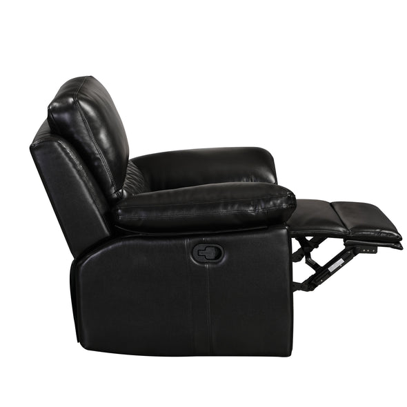 Welike Modern Design Brown Air Leather and PVC Manual Recliner Chair Home Theater Seating for Bedroom & Living Room