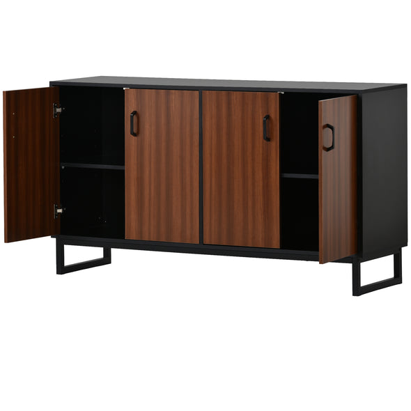 TREXM Large Storage Space Sideboard with Adjustable Shelves, in Entryway, Living Room and Kitchen (Brown)
