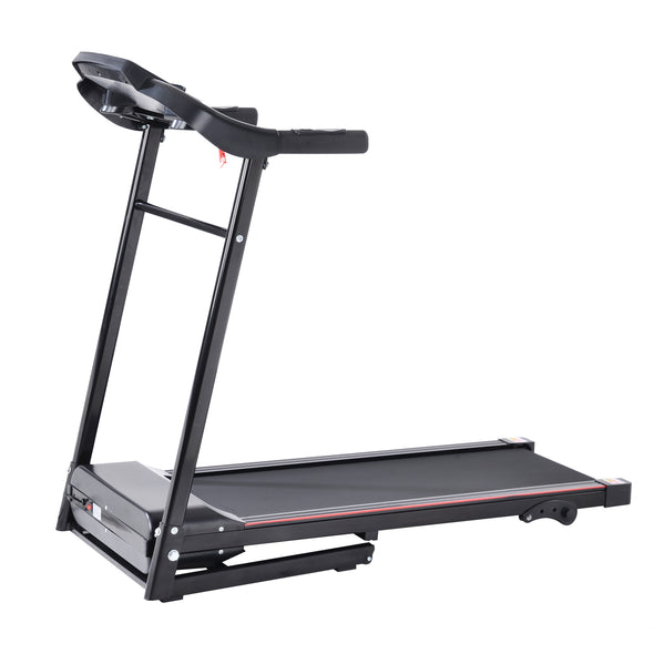 Folding Treadmills, Electric Treadmill Running Machine,Cylinder Folding Type,Walking Jogging Exercise Machine for Small Space,LCD Display and Pad/Phone Stents,12 Speed Levers,Link Phone Music Player