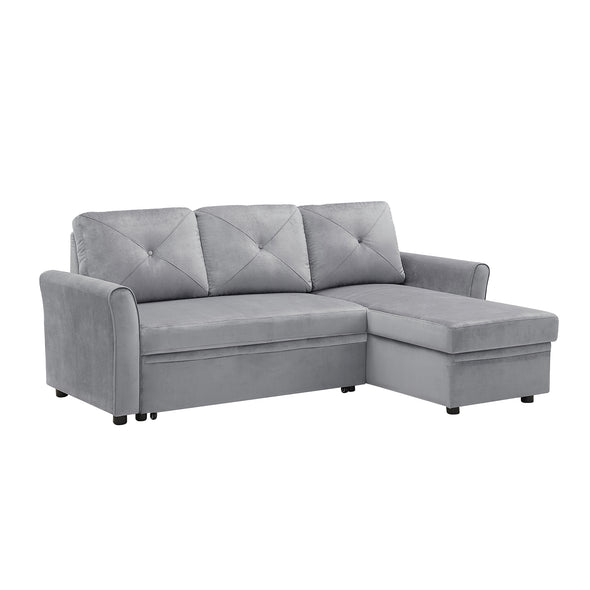 Orisfur. 83  Pull Out Sleeper Sofa Reversible L-Shape 3 Seat Sectional Couch with Storage for Living Room Furniture Set