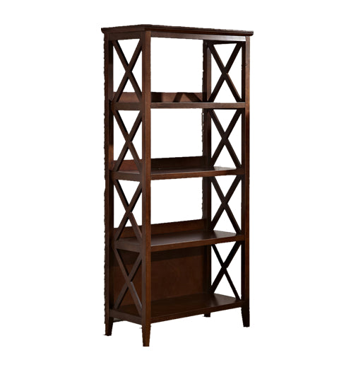 4 Tier Bookcases, 67   Bookshelf with Sturdy Solid Frame, Shelves for Home and Office Organizer, Walnut