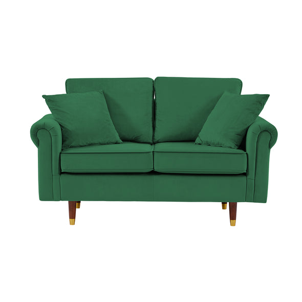 Modern Velvet Sofa Set , 2 Seater and 3 Seater Sofa With Wood Legs for Living Room.