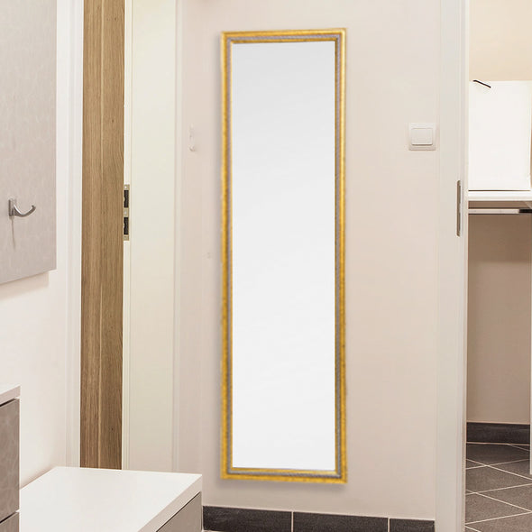 Full Length Mirror Door Mirror Full Body Dressing Mirror Wall Mounted Hanging for Dorm Home, 50 x 14 , Gold