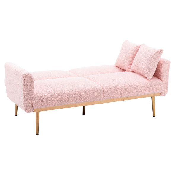 COOLMORE  Velvet  Sofa , Accent sofa .loveseat sofa with rose gold metal feet