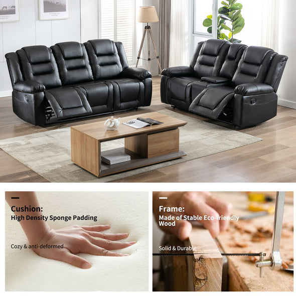 Orisfur. Home Theater Seating Manual Recliner, PU Leather Reclining Chair for Living Room (Recliner chair）
