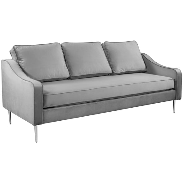 Orisfur. Modern Style Sofa Velvet Upholstered Couch Furniture for Home or Office (3-Seat)
