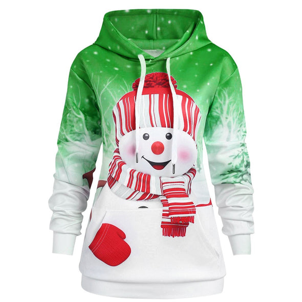 Christmas snowman print sweater