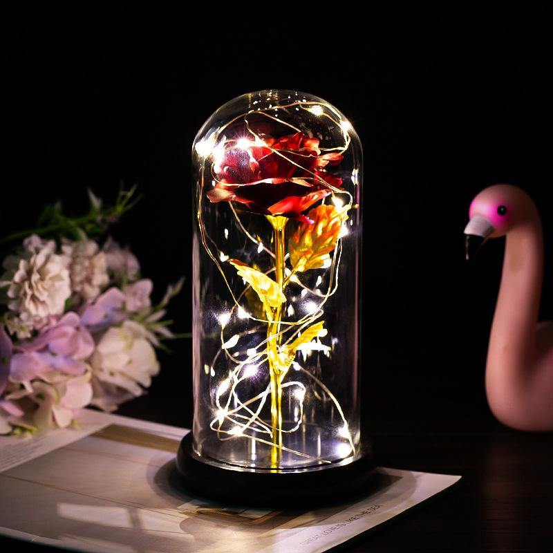 Rose Flower in Glass LED Light - Bestgoodshop