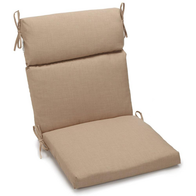 19-inch by 40-inch Spun Polyester Outdoor Squared Seat/Back Chair Cushion Sandstone