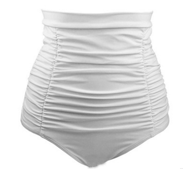Sexy Solid High Waist Bikini Bottom Women Swimwear Adjustable Briefs Brazilian Cut
