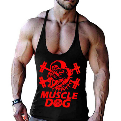 Tank Tops Bodybuilding Fitness Vest Men Top Workout MUSCLE Dog - Bestgoodshop