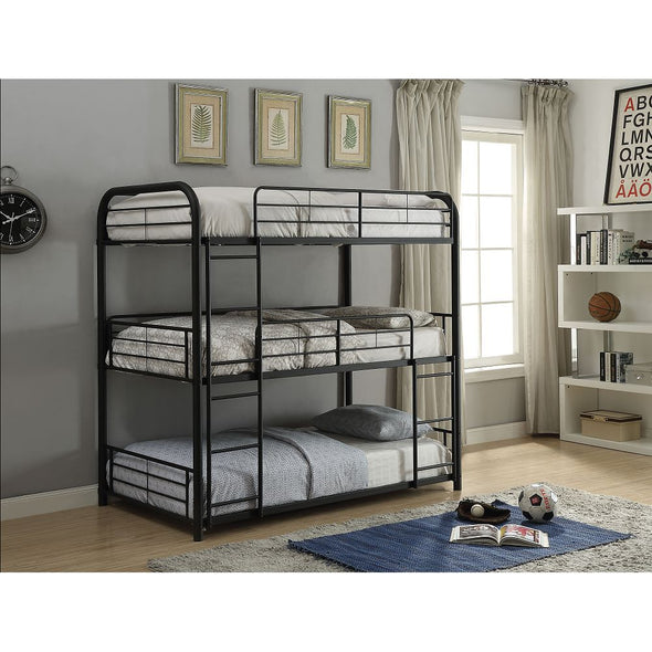 Cairo Bunk Bed - Triple Full in Sandy Black 37330
