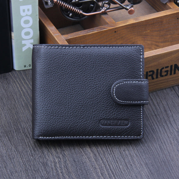 Men's wallet, real skin, short money - Bestgoodshop