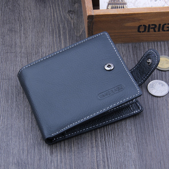 Men's wallet, real skin, short money - Bestgoodshop