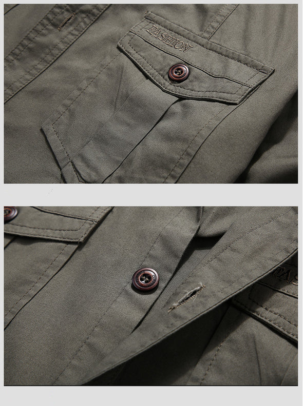 Military Style Outdoor Cargo Shirt