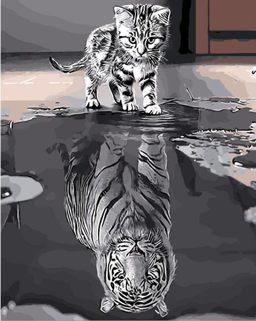 Cat to Tiger Painting - Bestgoodshop