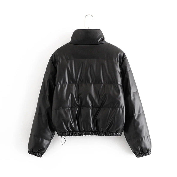 Faux leather cotton jacket - Bestgoodshop