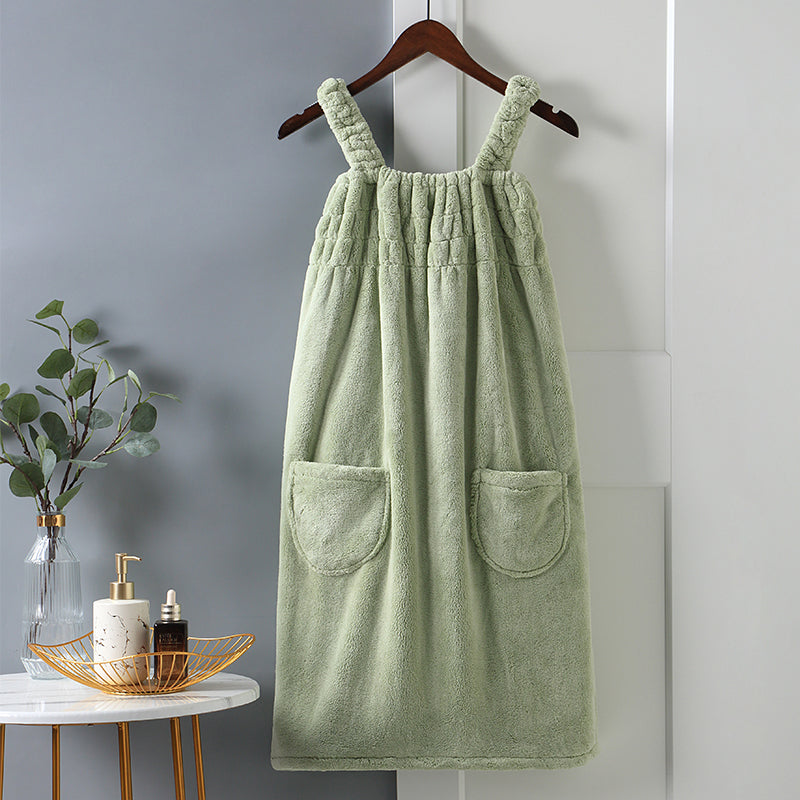 Bathrobe Wrappable Pure Cotton Absorbent Quick Dry Bath Skirt