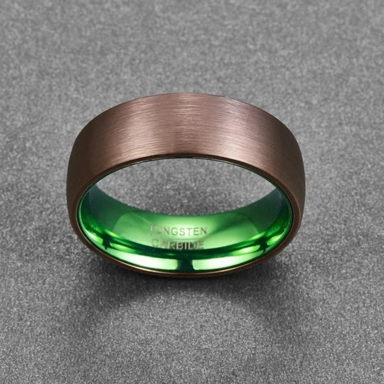 Plated Green Tungsten Carbide Ring, Wedding Accessories - Bestgoodshop