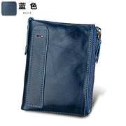 Men's horse leather wallet Anti-theft brush anti RFID male leather wallet - Bestgoodshop