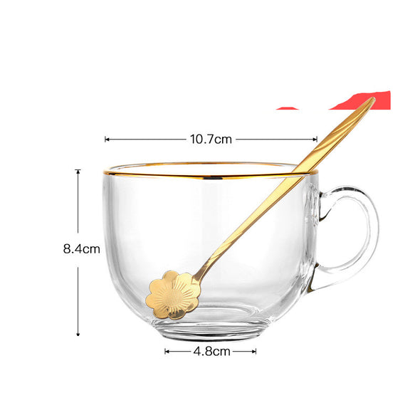 Tempered Glass Milk Cup Breakfast Cup Oatmeal Cup