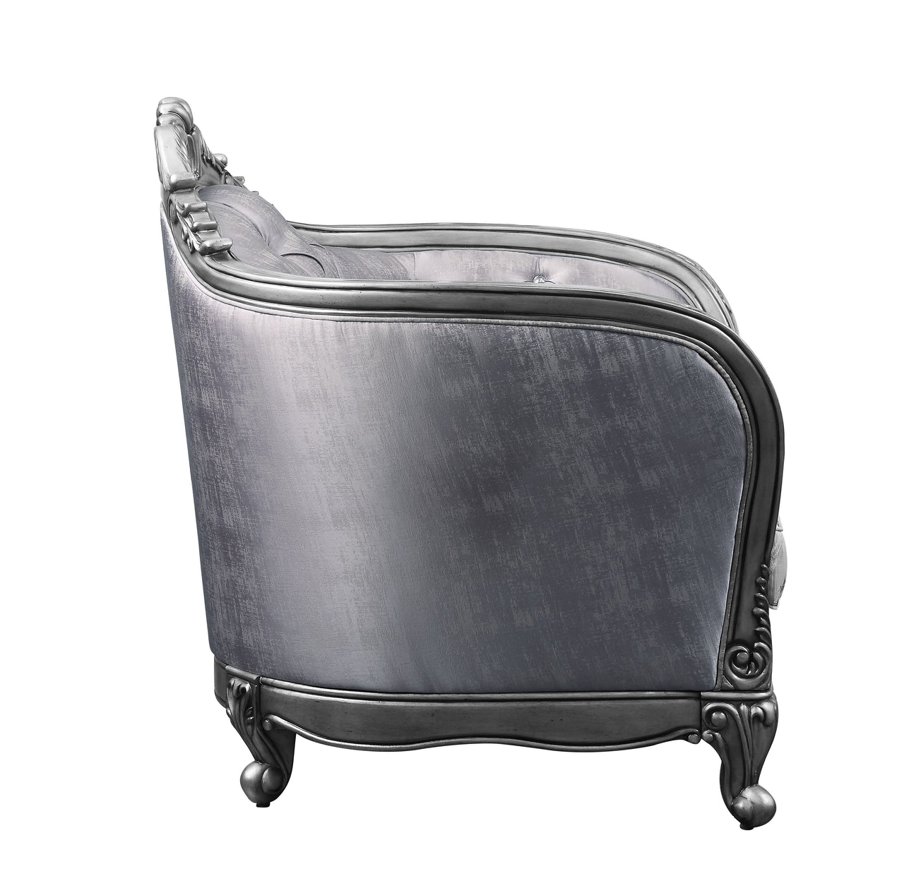 Ariadne Chair w/1 Pillow, Fabric & Platinum 55347