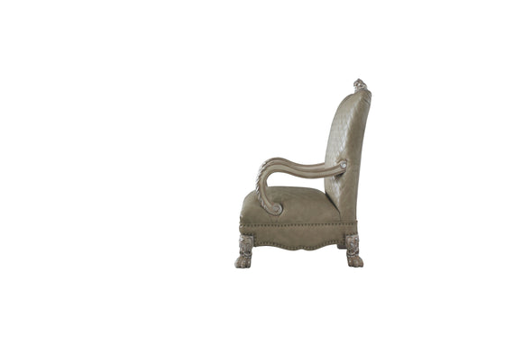 Dresden Accent Chair, Vintage Bone White & PU 58172