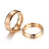 Rose Color Gold Tungsten Carbide Couple Ring For Men Women - Bestgoodshop