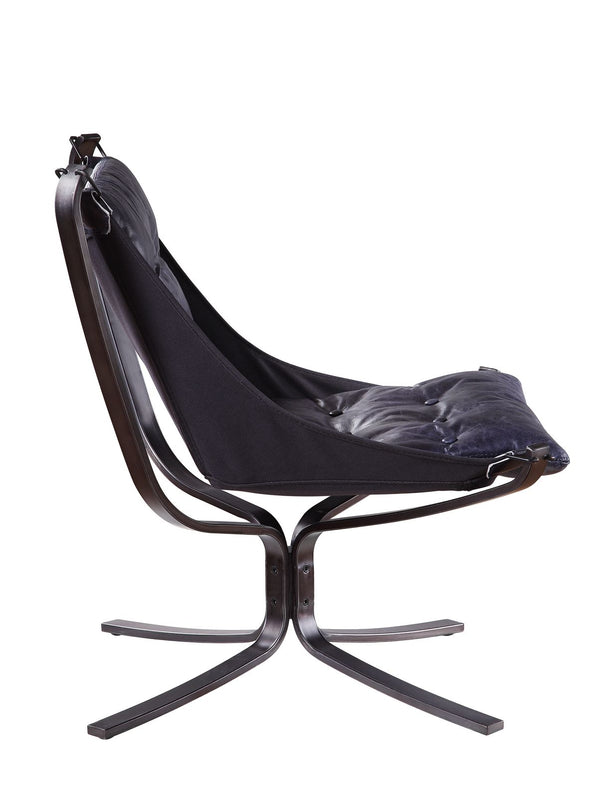 Carney Accent Chair, Vintage Blue Top Grain Leather 59832