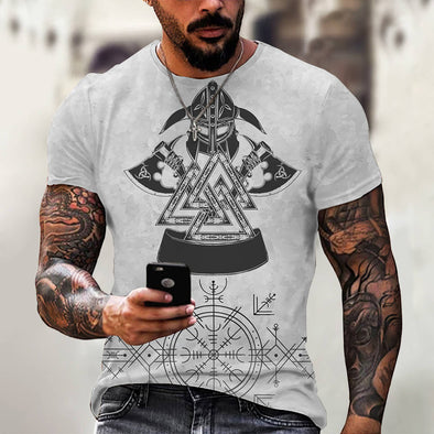Men Summer 3Dt Shirt Top Printing Street Short Sleeves