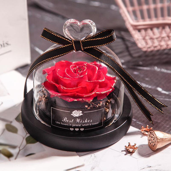Real Rose Home Decor With LED in Glass - Bestgoodshop