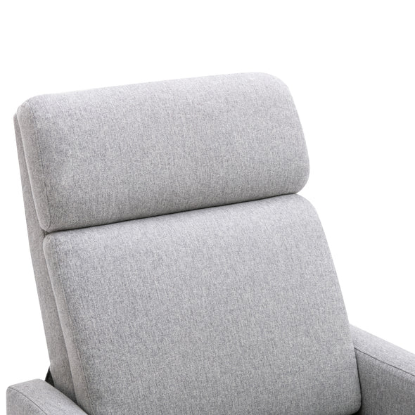 Set of Two Wood-Framed Upholstered Recliner Chair Adjustable Home Theater Seating with Thick Seat Cushion and Backrest Modern Living Room Recliners,Gray