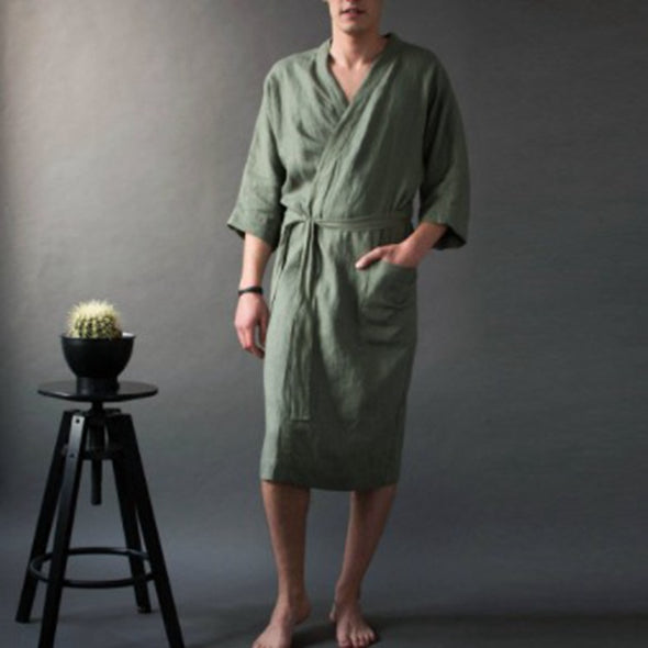 Men's Bathrobe Bath Robe Dressing Gown Loungewear Sleepwear