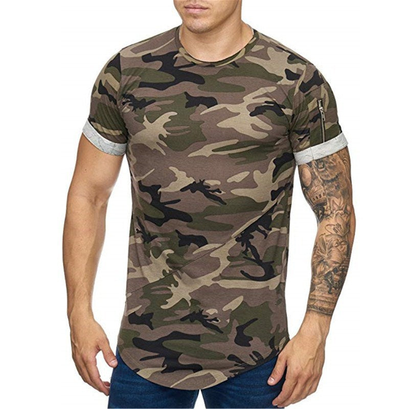Men's T-shirt Camouflage Casual Short Sleeve