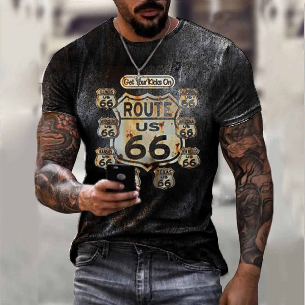 Personality Pattern 3D Digital Printing Short-Sleeved T-Shirt